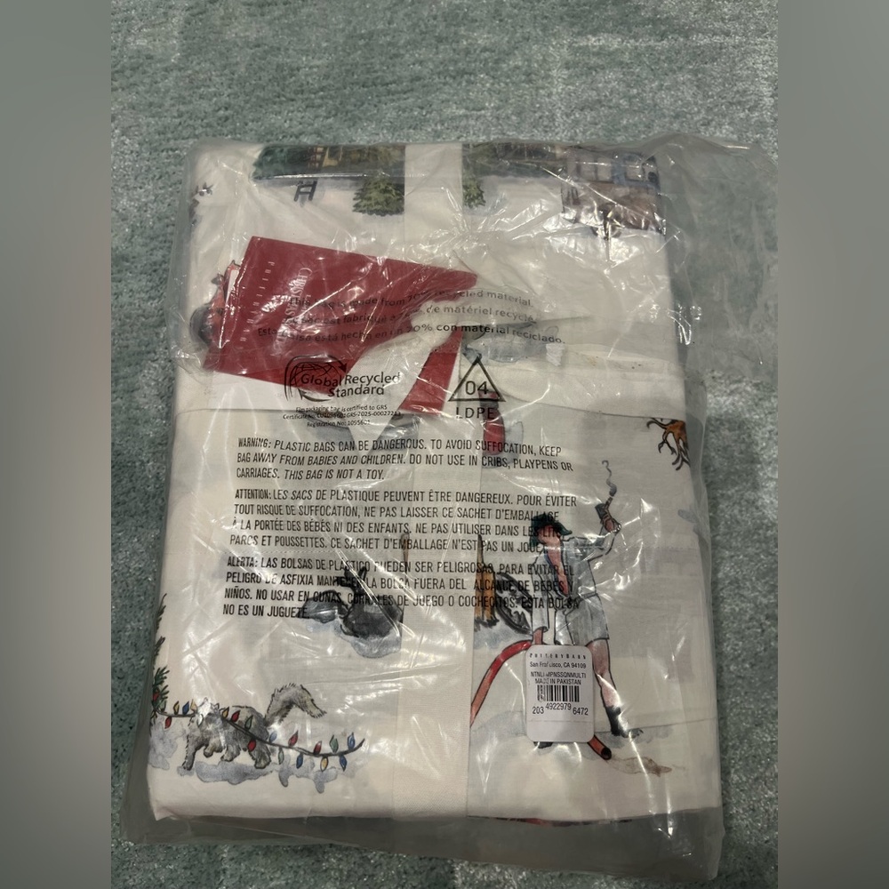 NEW Pottery Barn National Lampoon Christmas Vacation Queen Sheet Set retired